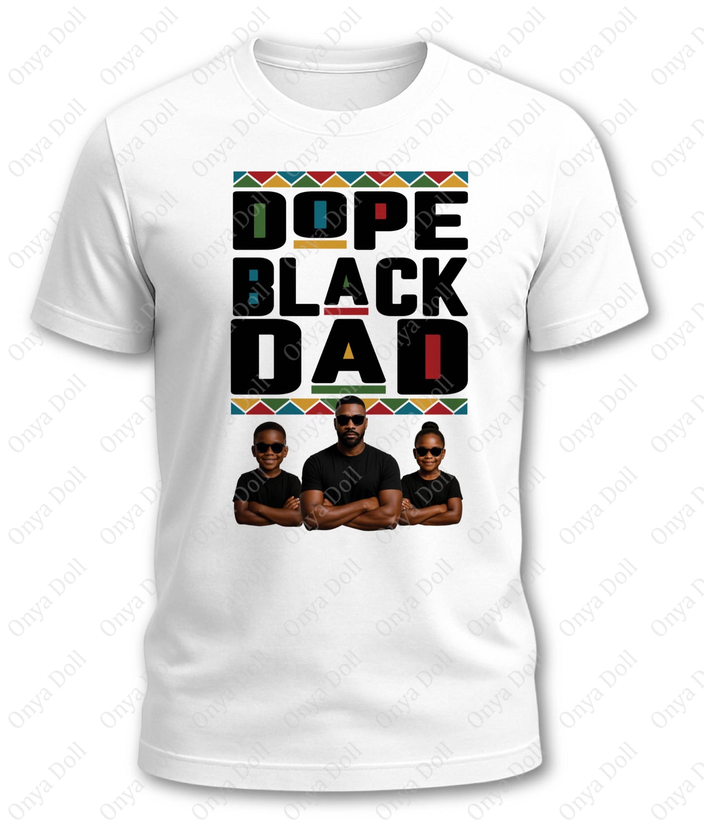 Dope Black Dad SVG PNG – Editable Father's Day File with Custom Names | African American Dad Clipart for Cricut, Sublimation &