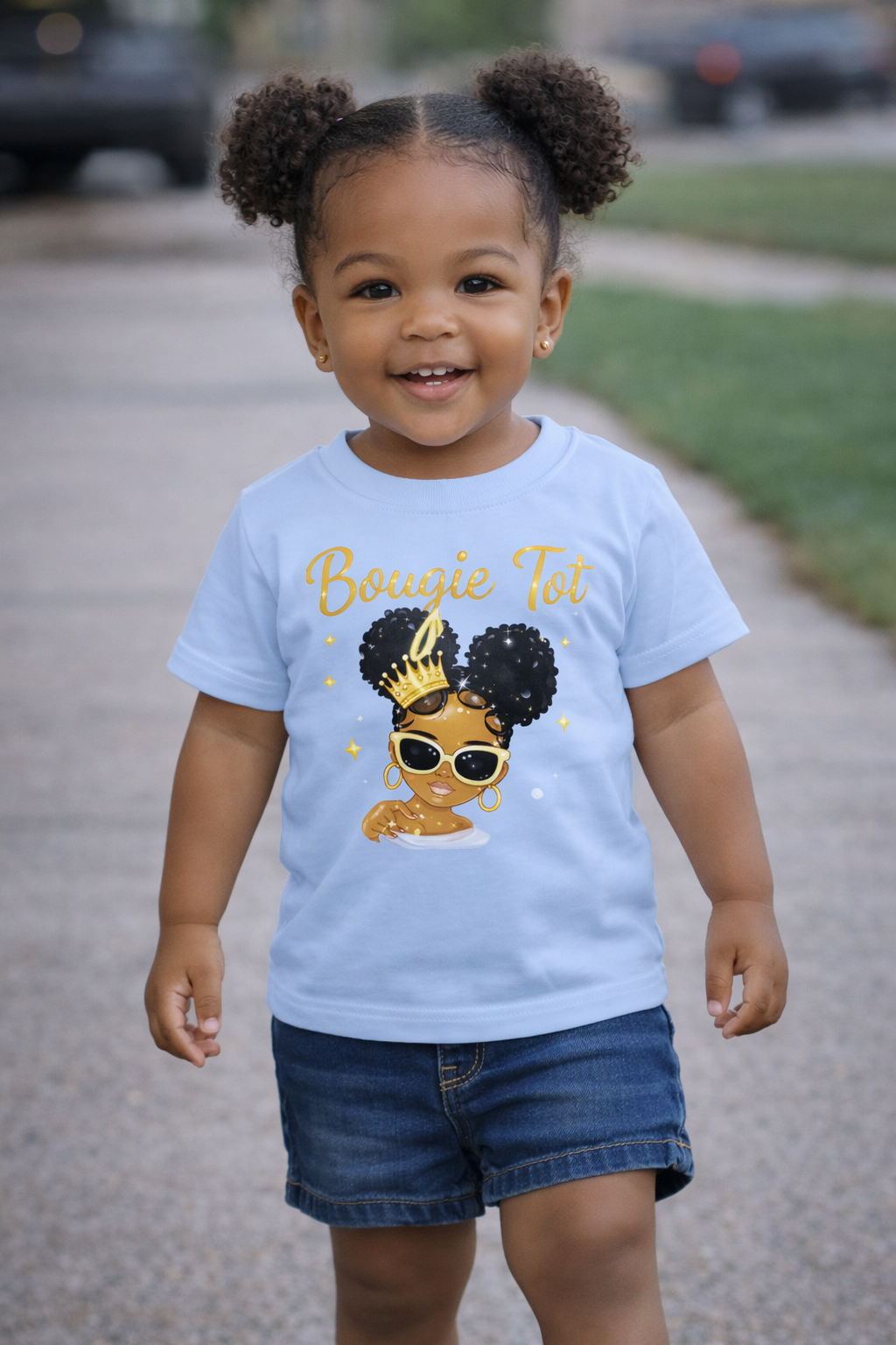 Bougie Tot Baby Jersey T-Shirt | Cute Black Girl Toddler Graphic Tee