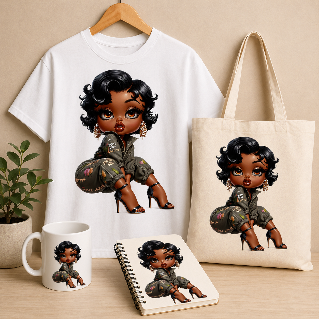 Glam Street Diva PNG | Stylish Black Girl Clipart