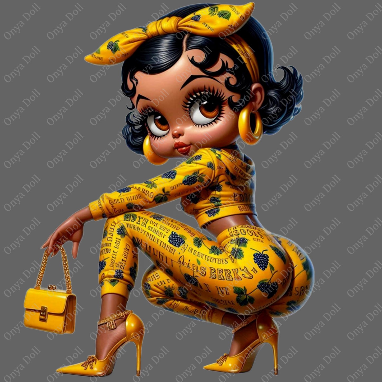 Black Betty Boop PNG | Classy Melanin Woman Clipart