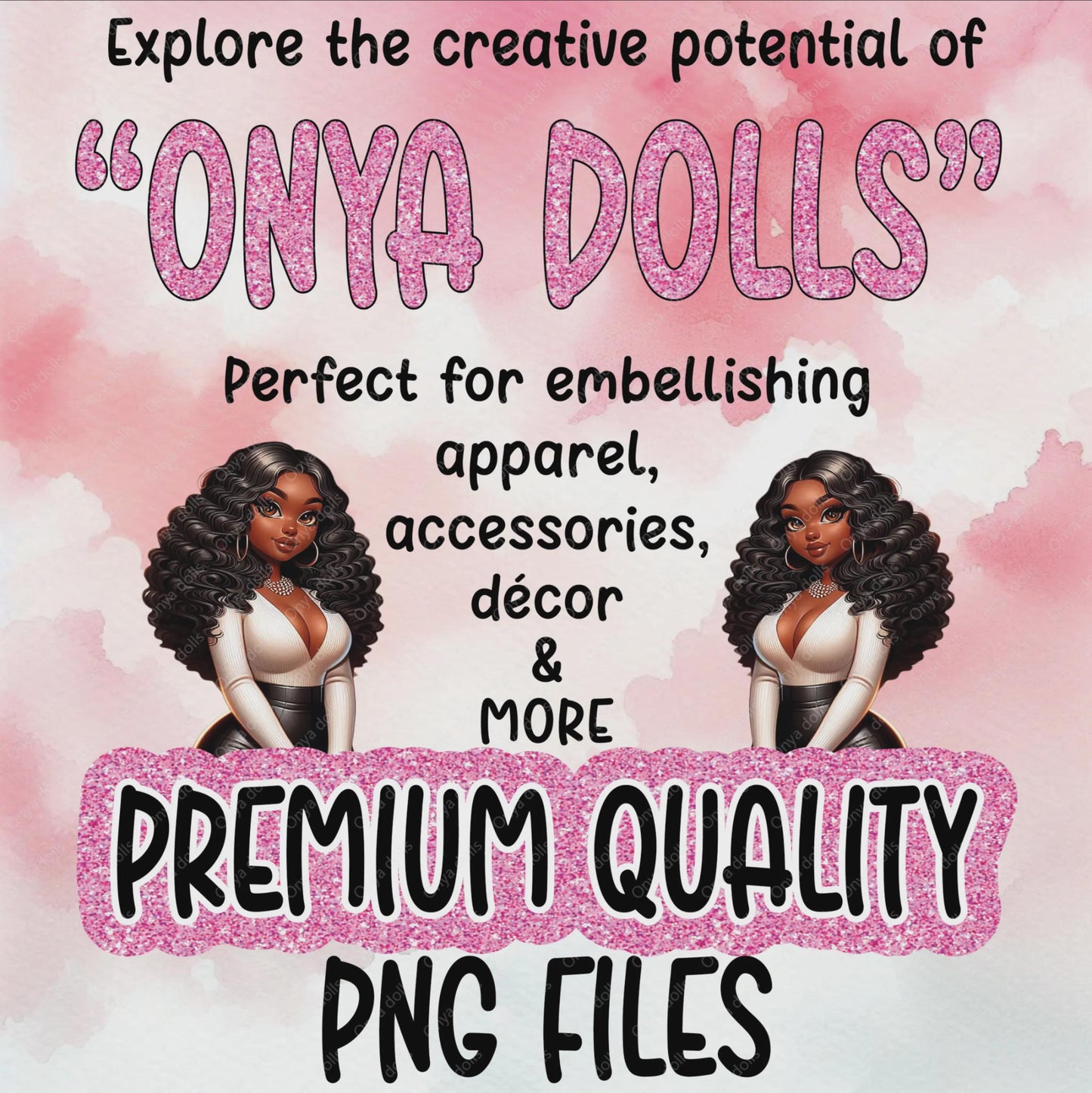 Baddie Boop PNG | Afro Boop Clipart with Bag of Diamonds for Sublimation, Planner, Cricut, Digital Art | 300 DPI