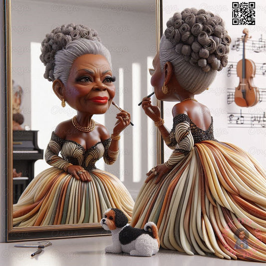 High-resolution PNG of a melanin-rich woman with confident attitude and expression, perfect for shirts, planners, and empowering crafts.
