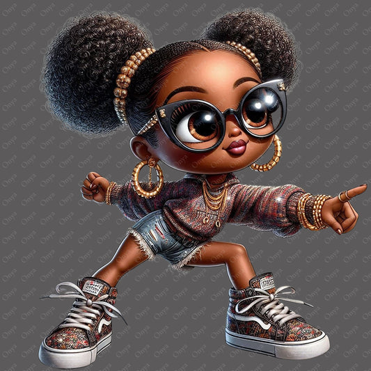 Onya Teen Girl PNG | Melanin Digital Doll Clipart of Young Lady for Sublimation, Cricut, Planner, Silhouette | High Resolution