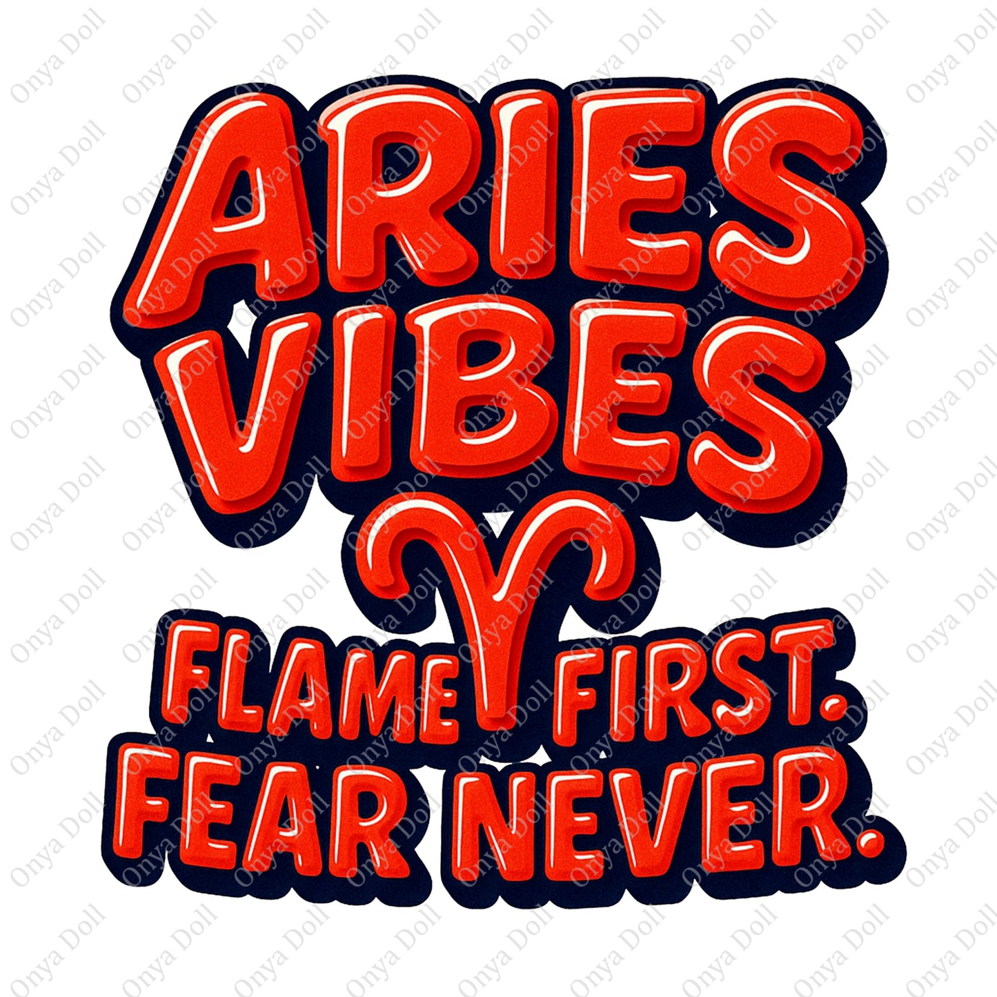 Aries Vibes PNG | Zodiac Clipart for Sublimation, Planner Cover, Cricut, Digital Art | High-Quality PNG File