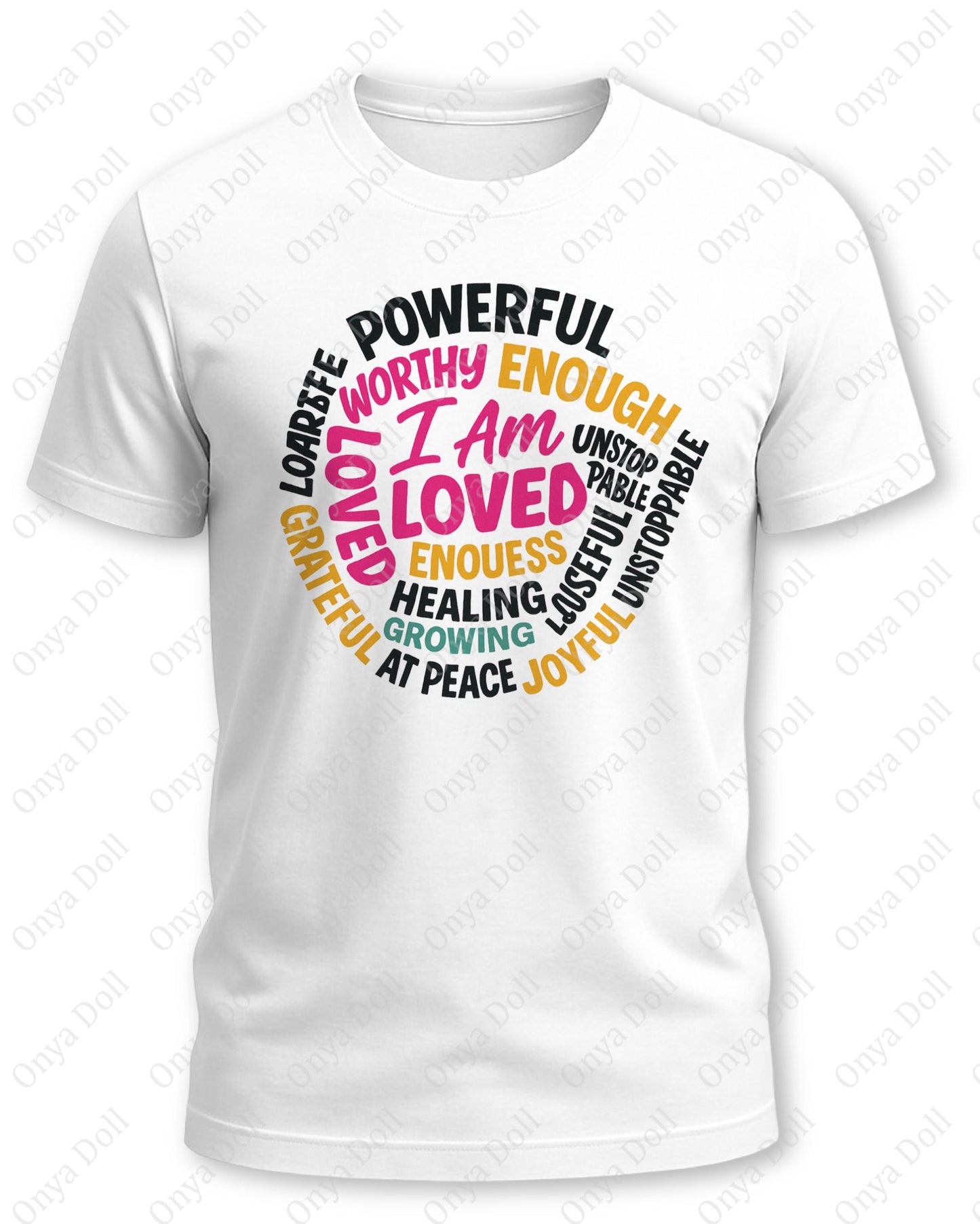 I Am Loved PNG | Affirmation Clipart for Sublimation, Planner Cover, Cricut Projects | High-Quality Digital File