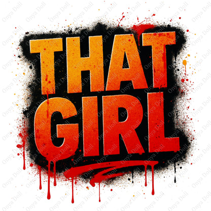 That Girl Wordmark PNG | Classy Clipart for Sublimation, Planner Cover, Cricut Projects | High-Quality Digital File