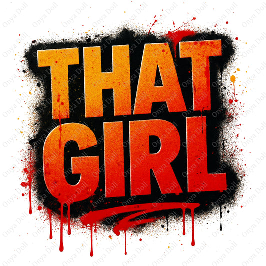 That Girl Wordmark PNG | Classy Clipart for Sublimation, Planner Cover, Cricut Projects | High-Quality Digital File