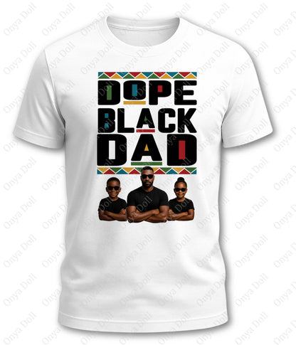 Dope Black Dad SVG PNG – Editable Father's Day File with Custom Names | African American Dad Clipart for Cricut, Sublimation &