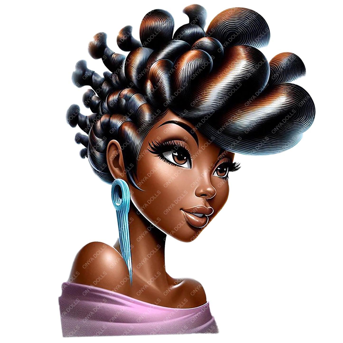 ONYA Baddie Fashion Girl PNG – Classy Melanin Woman Clipart for Planners, Tumblers, Sublimation & Cricut/Silhouette