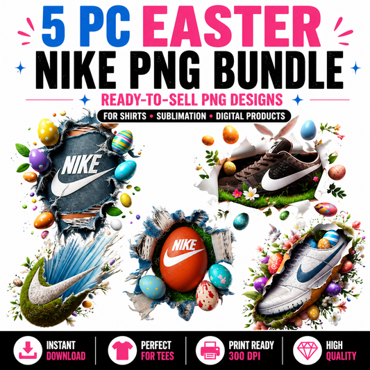 Easter Sneaker PNG Bundle | Spring Shoe Clipart Set for Sublimation Shirts