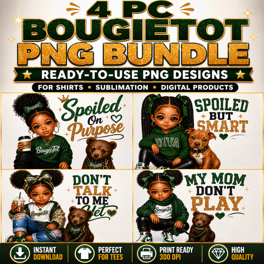 Bougie Tot PNG Bundle | Toddler Shirt Designs for Sublimation & Boutique Brands
