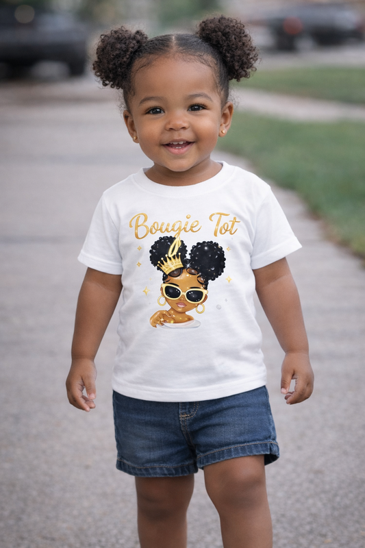Bougie Tot Baby Jersey T-Shirt | Cute Black Girl Toddler Graphic Tee