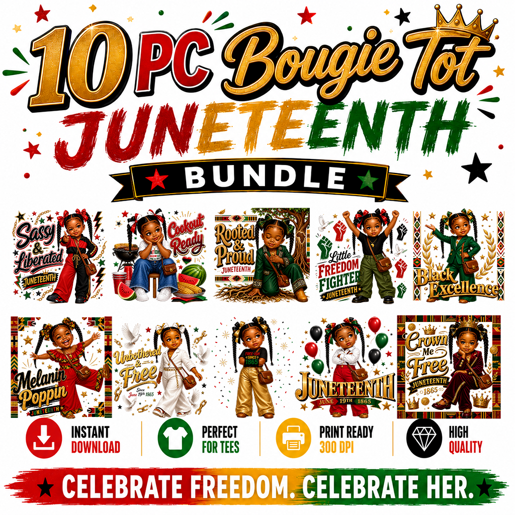 Juneteenth PNG Bundle | Black Kids Shirt Designs | freeish since 1865 sublimation png