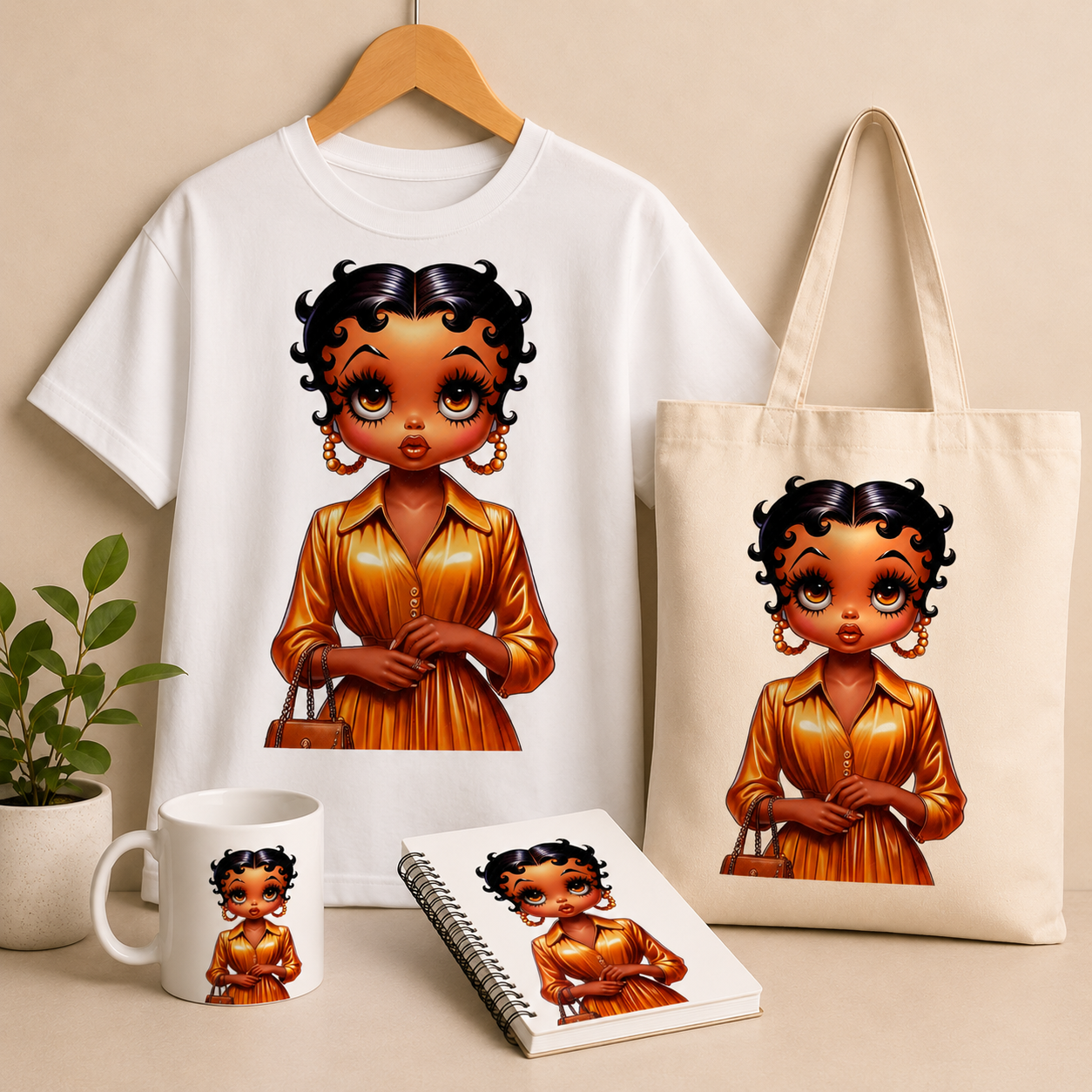 Black Betty Boop PNG – High Resolution Baddie Clipart