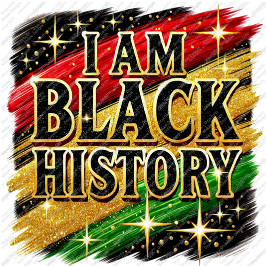 I Am Black History PNG – Strong Melanin Digital Art