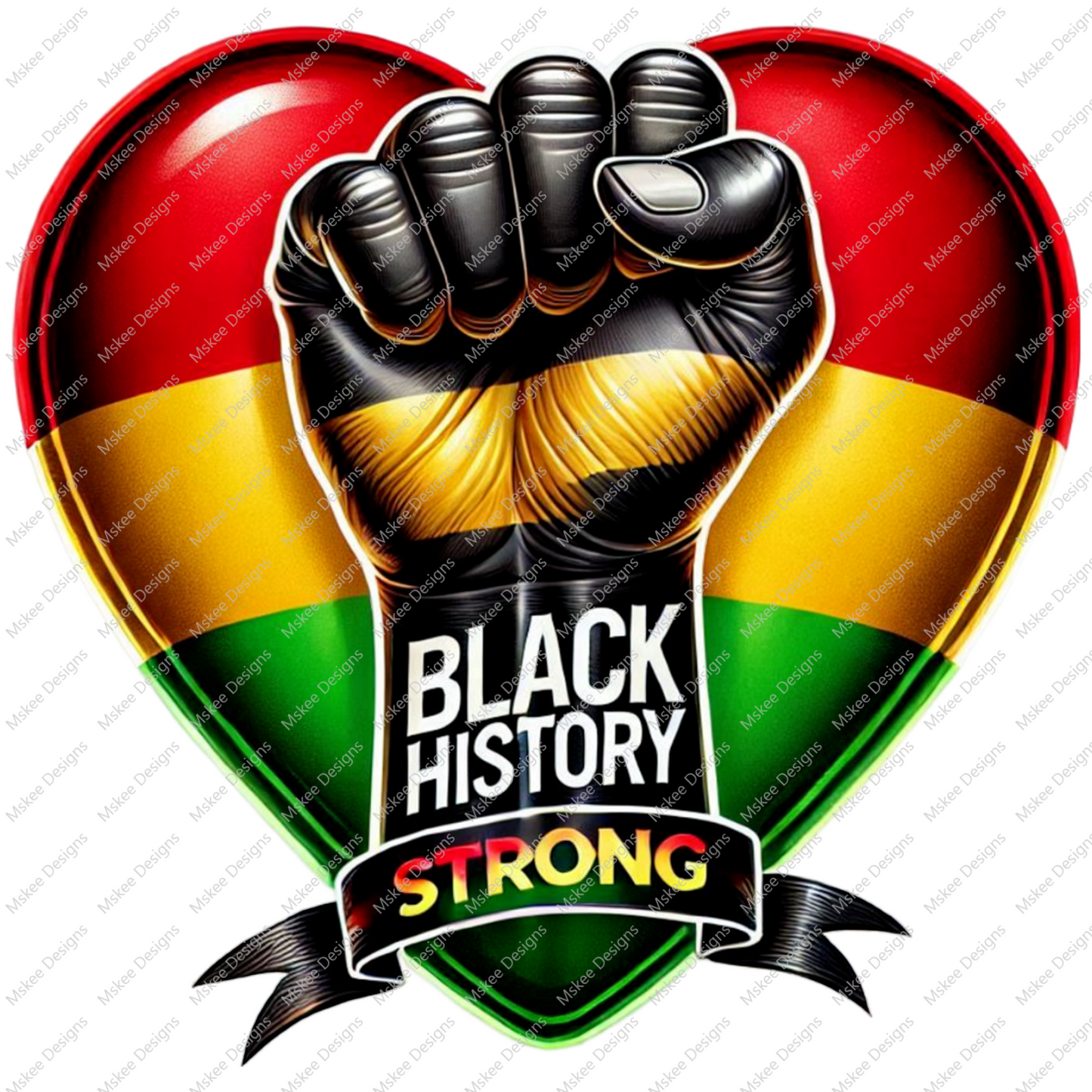 Black History Strong – Black History Month PNG Clipart