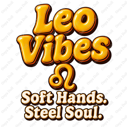 Leo Vibe PNG | Zodiac Clipart for Sublimation, Planner Cover, Cricut, Digital Art | High-Quality PNG File