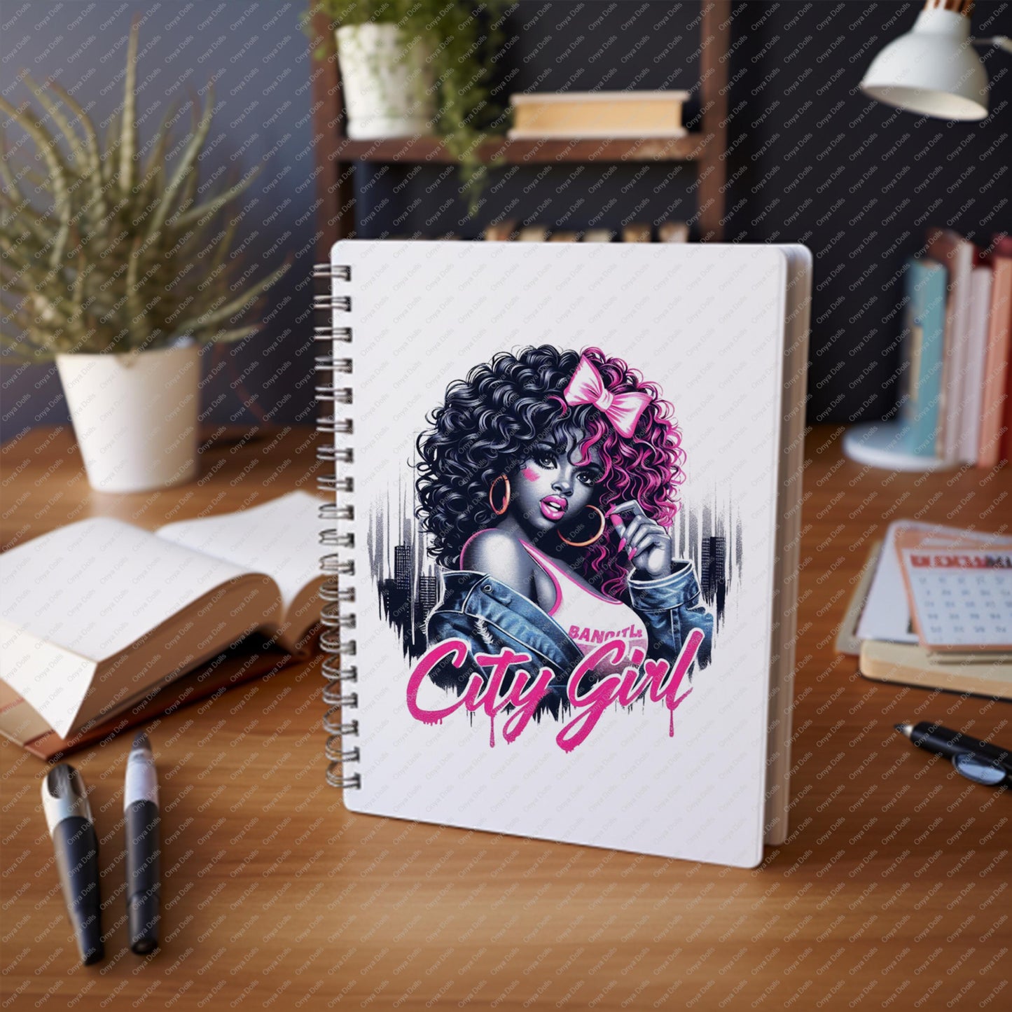 City Girl Pink Bow PNG | Urban Melanin Clipart | Street Style Digital Download