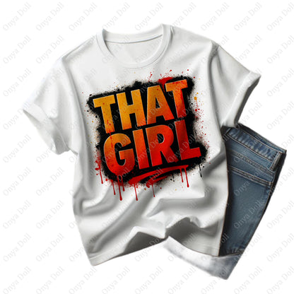 That Girl Wordmark PNG | Classy Clipart for Sublimation, Planner Cover, Cricut Projects | High-Quality Digital File
