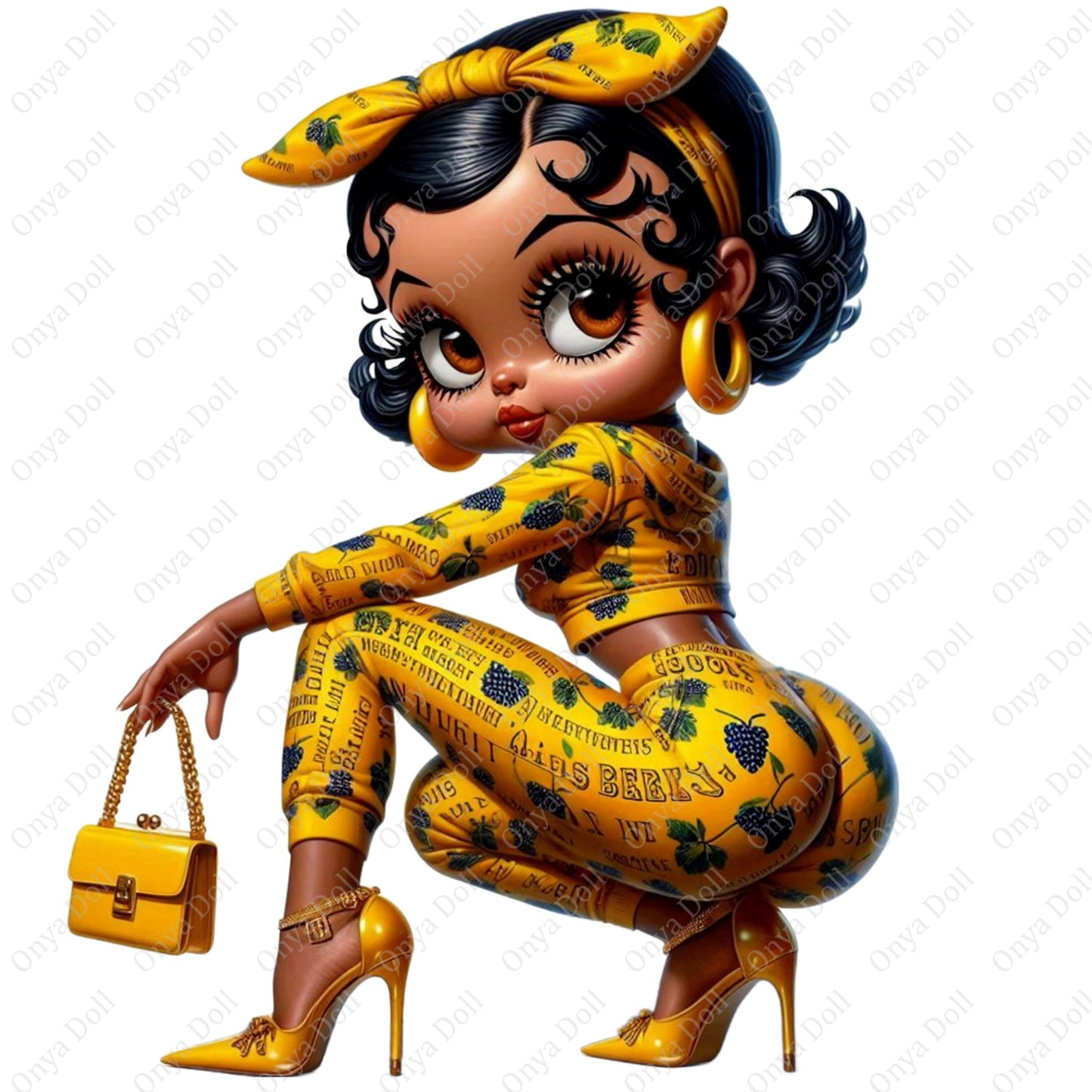 Black Betty Boop PNG | Classy Melanin Woman Clipart