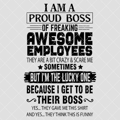 Proud Boss SVG PNG – Empowerment Shirt Design for Cricut, Sublimation, Vinyl & DIY Crafts | Entrepreneur Quote Digital File