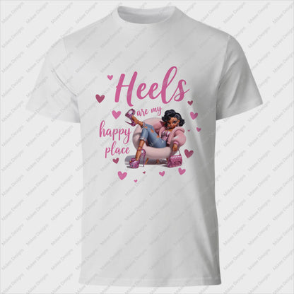Baddie Boop PNG – Heels Are My Happy Place Black Girl Clipart | African American Woman Digital File for Sublimation, Planners & Cricut