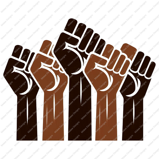 Black History Strong – Fist Up PNG for Black History Month